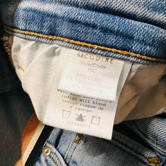 McGuire Ibiza Side Striped Raw Step Hem Jeans Size 26 - Picture 7 of 11